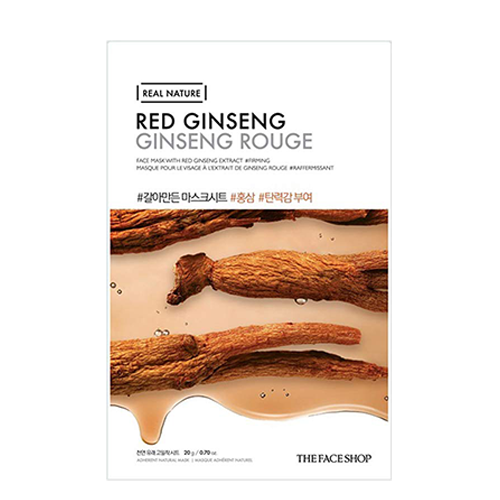 THE FACE SHOP REAL NATURE FACE MASK WITH RED GINSENG EXTRACT