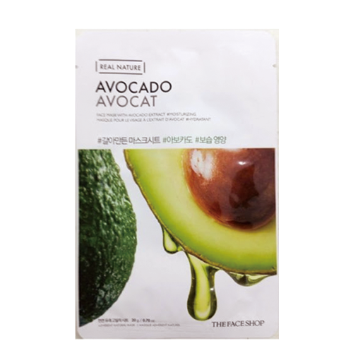 THE FACE SHOP REAL NATURE FACE MASK WITH AVOCADO EXTRACT